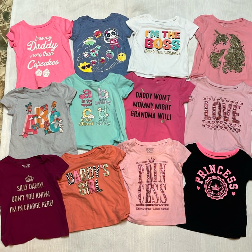 Lot of 12 short sleeve shirts size 3T The Children’s Place
